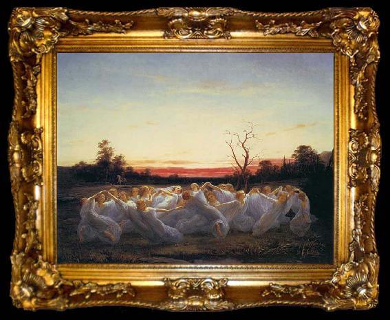 framed  Nils Blommer Meadow Elves, ta009-2